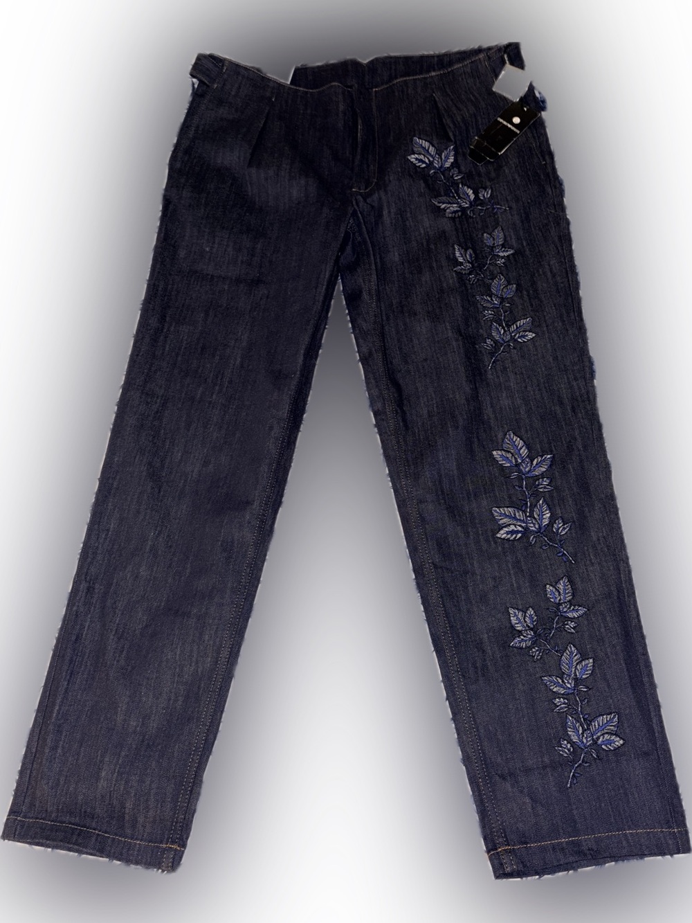 Emporio Armani Dark Blue Straight-Leg Trousers BNWT